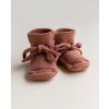 Gebreide sloefjes - Booties brick